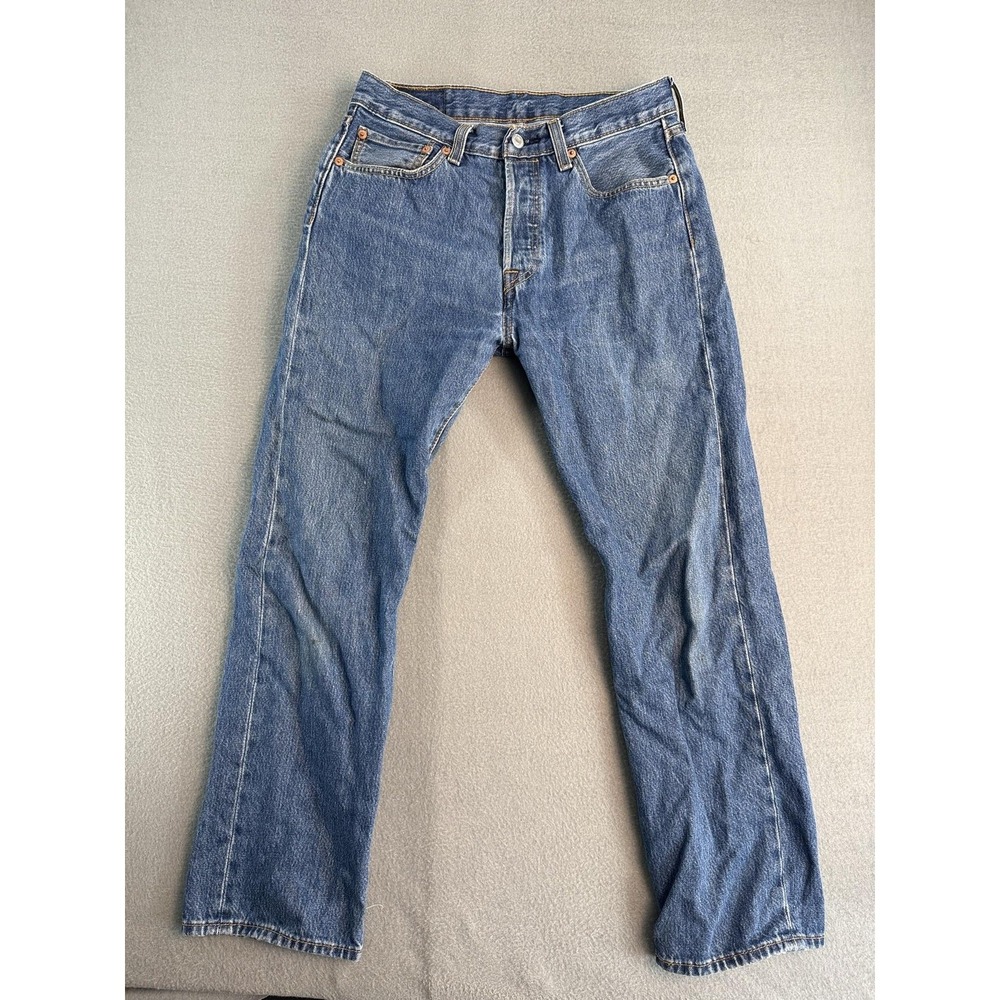 Levi's 501 Jeans Mens 31x30 Medium Wash Blue Regular Straight Denim Casual